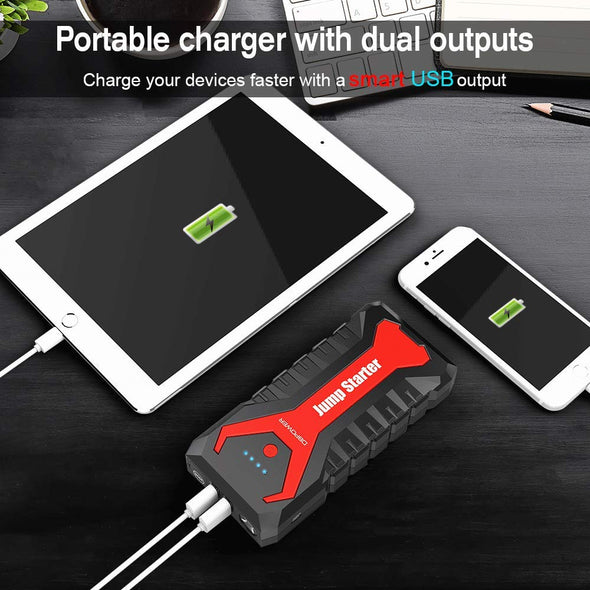 2000A 20800mAh Portable Car Battery Booster Car Jump Starter - Harland's Crate