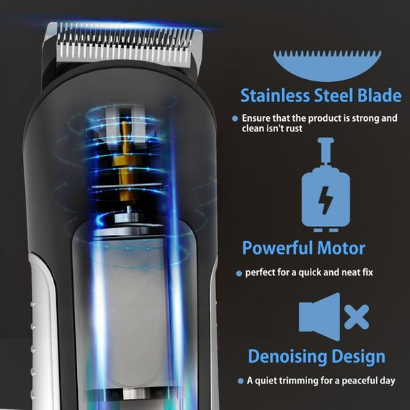 3 In 1 Mens Beard Hair Trimmer With USB Charging Base - Harland's Crate