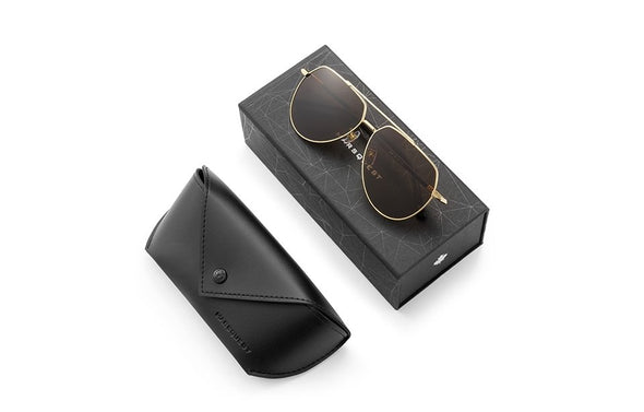 Lucas - Designer Angled Aviator Sunglasses - Harland's Crate