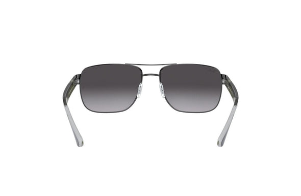 Ray-Ban Men Polished Gunmetal Square Grey Lens - Harland's Crate