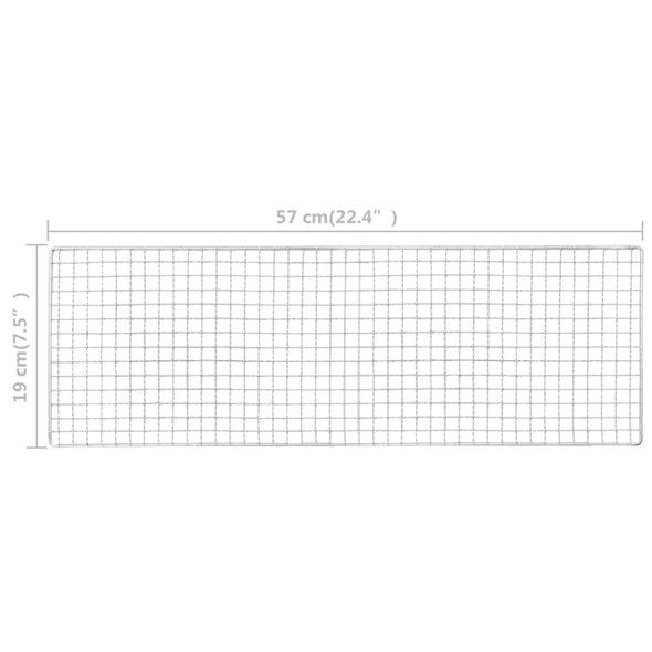 vidaXL Portable Camping BBQ Grill Steel 23.6"x8.9"x13" - Harland's Crate
