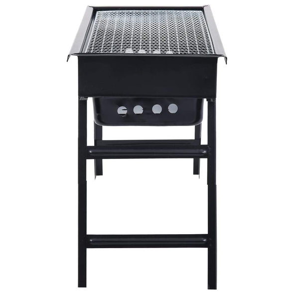 vidaXL Portable Camping BBQ Grill Steel 23.6"x8.9"x13" - Harland's Crate